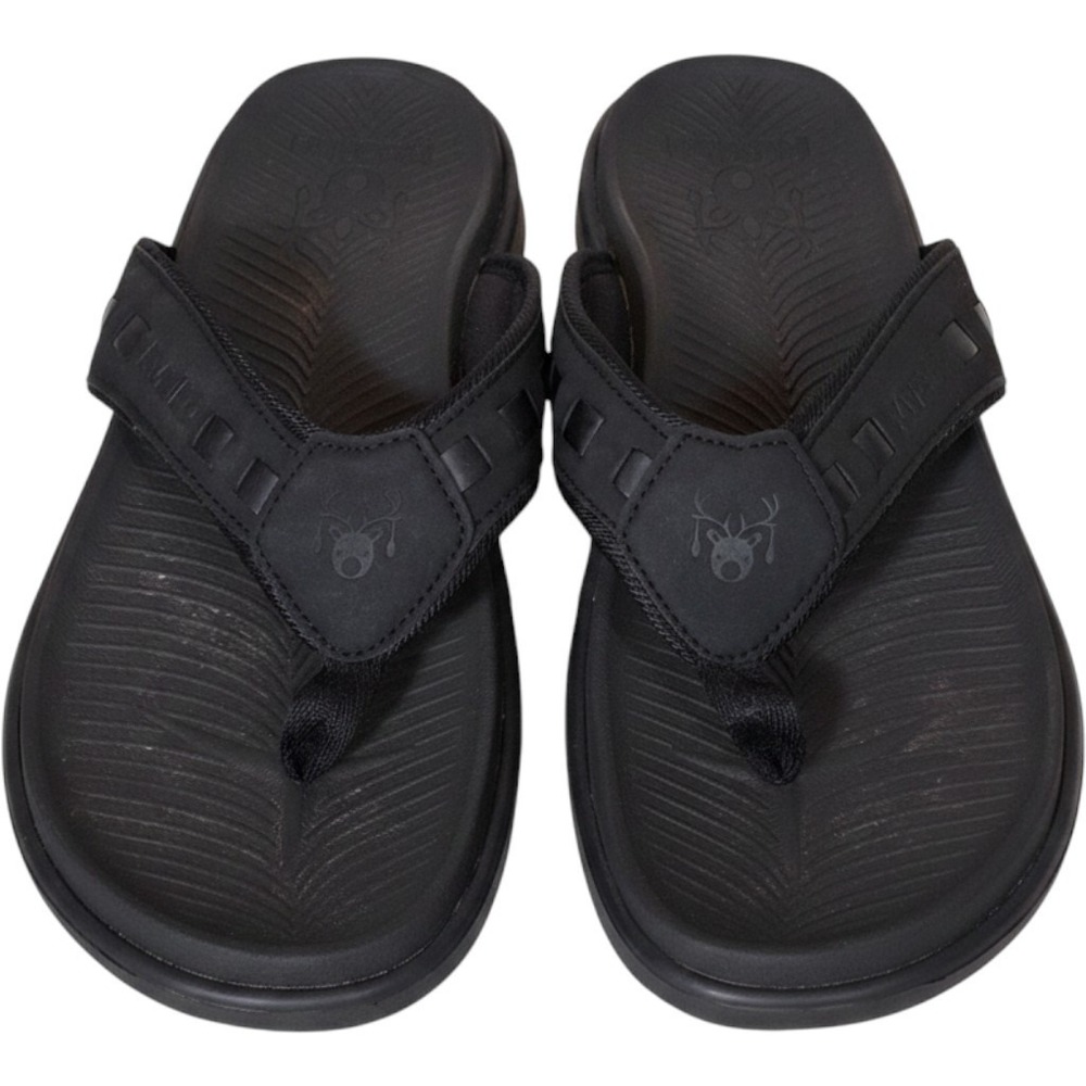 Kuailu Mens Flip Flops Black Orthotic Thong Sandals Size 11.5 US EU 45 UK 10.5